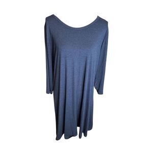 Mix 41 Hawthorn Blue knit dress Plus 2X NWT With Cut Open Back